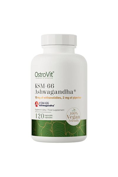 Ostrovit Ashwagandha KSM 66, Ostrovit, 120 capsules, Stress supplement