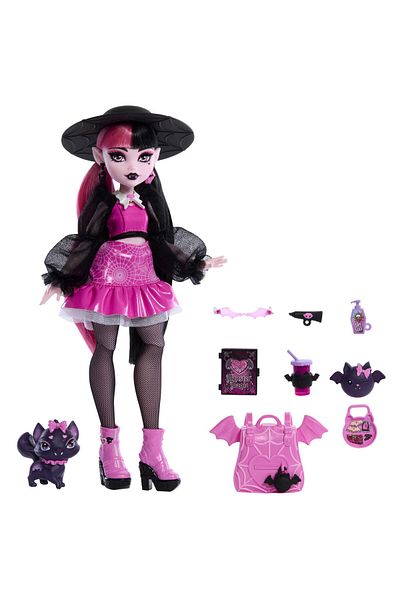 mattel Monster high papusa draculaura si animalutul count fabulous