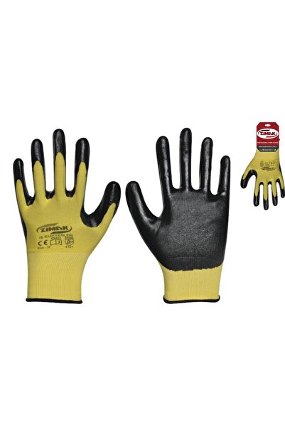 zimak ZİMAK EL-105 SARI SİYAH NİTRİL KAPLI İŞ ELDİVENİ
