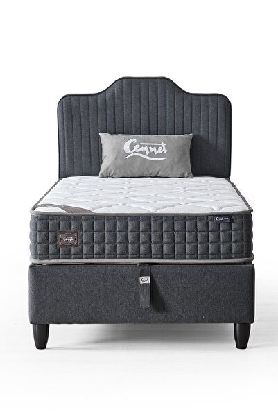 CENNET YATAK Menekşe Modeli Tek Kişilik Paket Yaylı Yatak Antibakteriyel ve Full Ortopedik Sistem