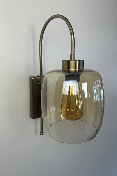 Bamyum Pearl Honey Color Glass Sconce Wall Lamp Modern Hotel Cafe Vintage Living Room Bedroom Staircase Retro