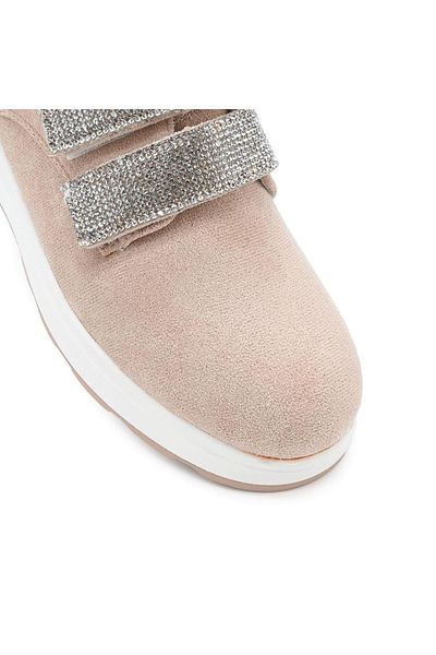 Tmall Women's casual shoes, Made of eco-leather suede, With Velcro, P1233, Beige