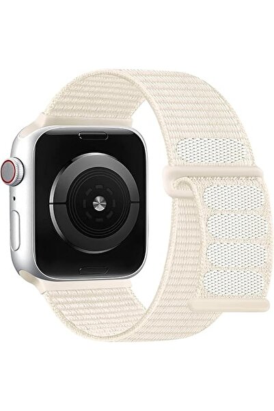 Alstrap Apple Watch 5 6 7 8 9 10 Uyumlu 44 45 46 49mm Kumaş Hasır Cırtlı Kordon