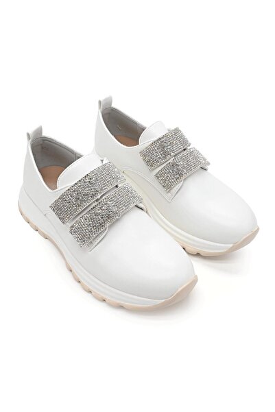 Tmall Pantofi casual de dama,Din piele ecologica,Cu scai,P1232,Alb