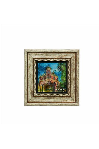 Sadrazam Natural Stone Painting with Dutch Visual Print (20 X 20 Krg-29)