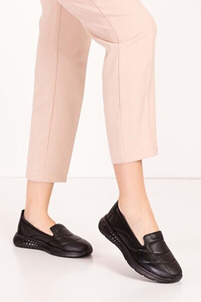 Gondol Içi Dışı Hakiki Deri Faylon Taban Hafif Babet Ayakkabı Sc.1210