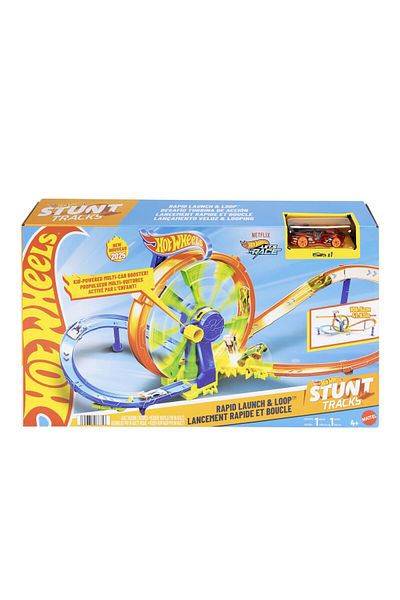 mattel Hot Wheel Stunt Tracks Quick Launch Loop Race
