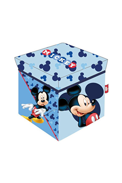 Mickey Mouse Folding Stool with Storage Space, Box Type, Multicolor, Max 80 kg, 30x30x30 cm, Mickey Mouse