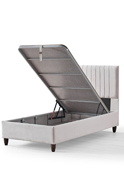 CENNET YATAK Zambak Tek Kişilik Sandıklı Baza ve Başlık Seti 2’li Set