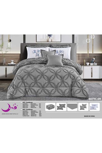 Moon Luxury Nafrons Bedspread Modern Design 4 Piece Duvet Cover Set Suitable for All Seasons Decorated with Ripped Pattern Size 170 x 220 cm