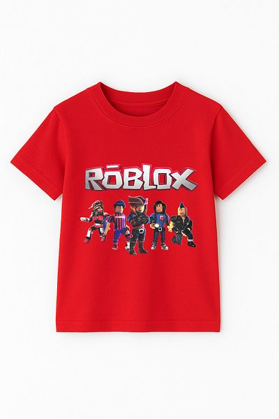Trend Bebe Butik Short Sleeve Cotton Boy's T-Shirt |   Colorful Game Character Summer Tshirt