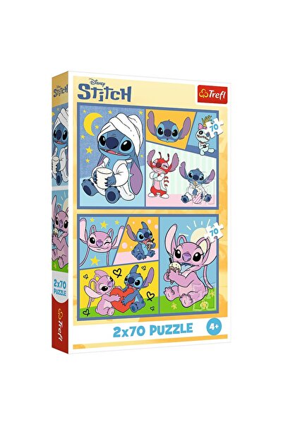 Trefl Puzzle 2x70 Stitch Nu există plictiseală cu stitch-ul