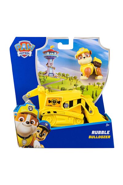 Toys PAW PATROL BASE VEHICLE BULLDOZER AND RUBBLE FIGURE SET