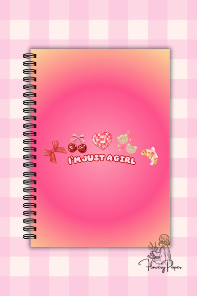 Flowery Paper Just I girl Noktalı Telli Defter A5,60 Yaprak 120 Sayfa Notepad...