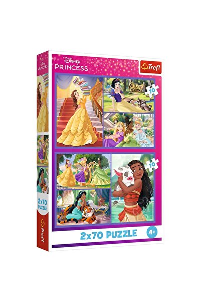 Trefl Puzzle 2x70 Prințesa Disney Viața Prințeselor Disney