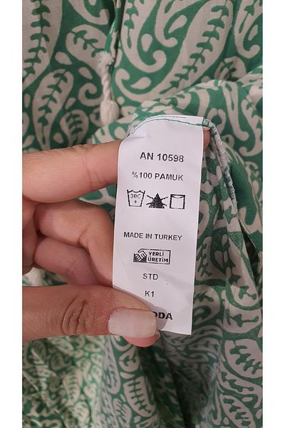 Park Moda Φόρεμα με μοτίβο γαρνιρισμένο βαμβάκι