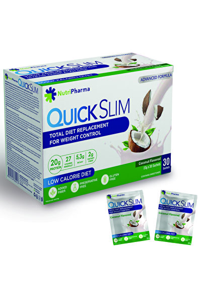 Quick Slim Shake - 30 Saşe Toz - Hindistan Cevizi Aromalı - Protein Shakes