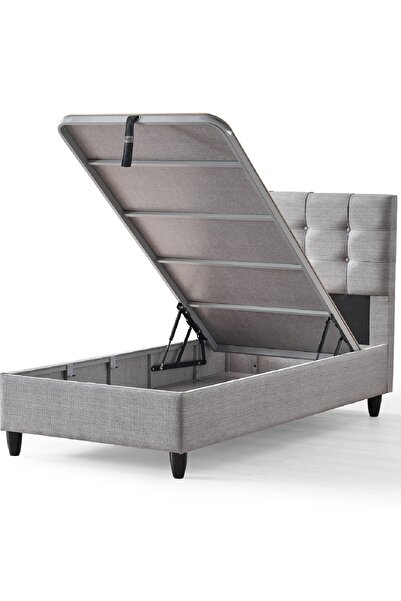 CENNET YATAK Mimoza Tek Kişilik Sandıklı Baza ve Başlık Seti 2’li Set