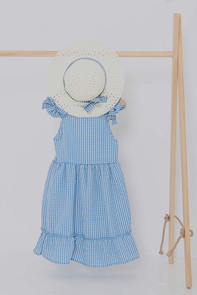 TOFİSA Girl's Blue Hat Dress - 27050