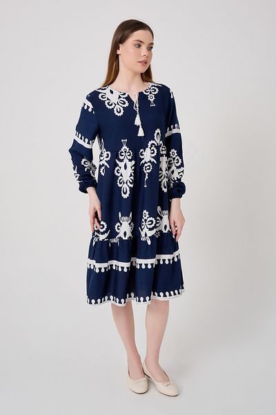 DEVRAN V-Neck Cotton Viscose Dress