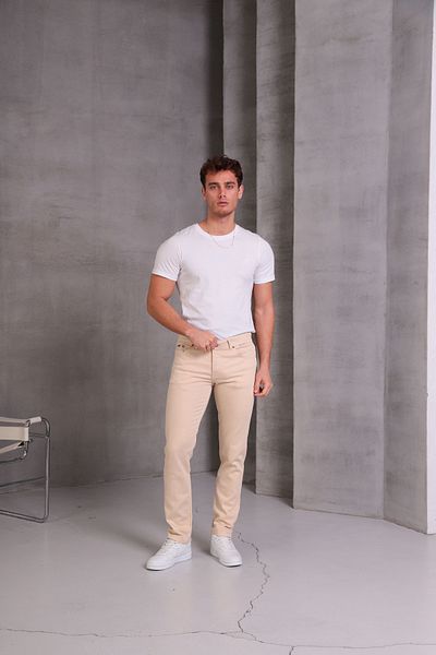 Noxter ΑΝΔΡΙΚΟ ΚΡΕΜ ΠΑΝΤΕΛΟΝΙ SLIM FIT