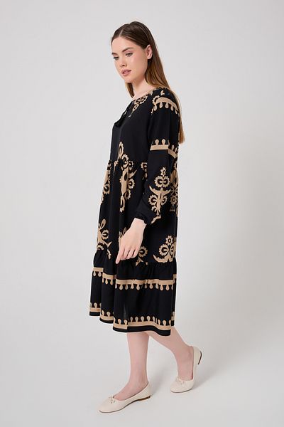 DEVRAN V-Neck Cotton Viscose Dress