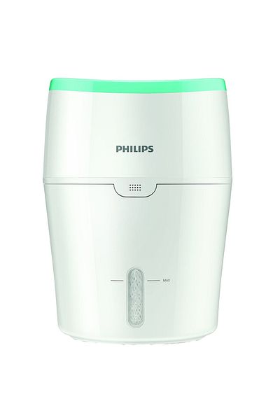 Philips Umidificator de aer Philips HU4801/01, Tehnologie NanoCloud, Rezervor 2 l, 200 ml/h, Alb/Verde
