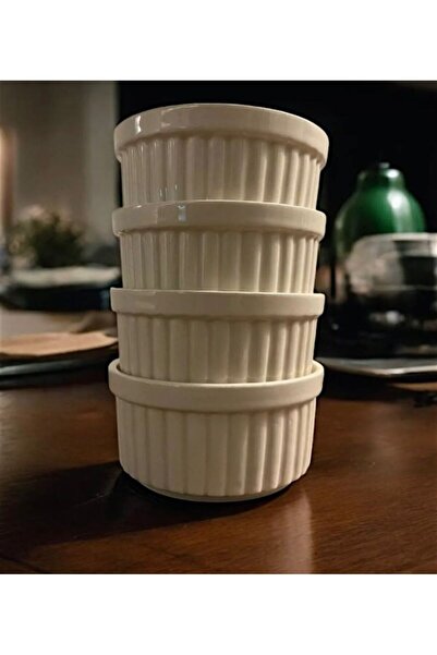 RGS ÇİNİ Rgs Homelife 4-Piece Ceramic Soufflé Bowl Set