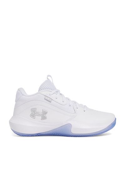 Under Armour Lockdown 7 Ανδρικά Λευκά Παπούτσια Μπάσκετ
