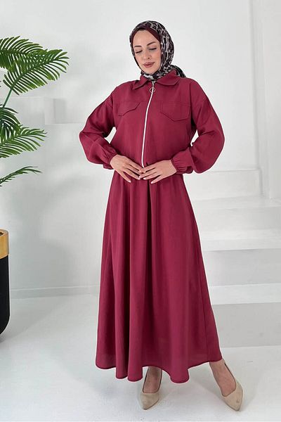 TOFİSA Costum cu fusta elastica Burgundy - 27011