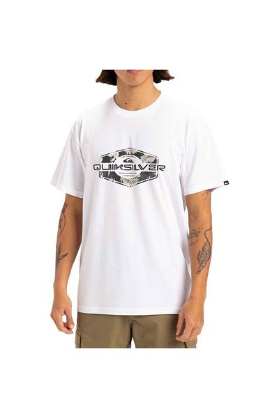 Quiksilver Locked Up Erkek Beyaz Günlük Stil T-shirt Eqyzt08063-908