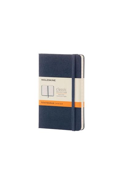 Moleskine Large Size Hard Cover Lined Notebook Navy Blue
