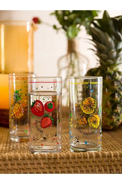 LC Waikiki Lcw Home Mixed Printed Glass Set of 4 Glasses 290 ml