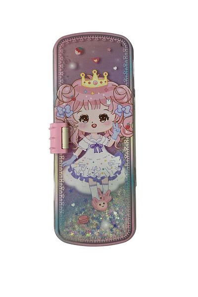 tüftürük Anime Metal Double Compartment Pencil Case Juicy Lid