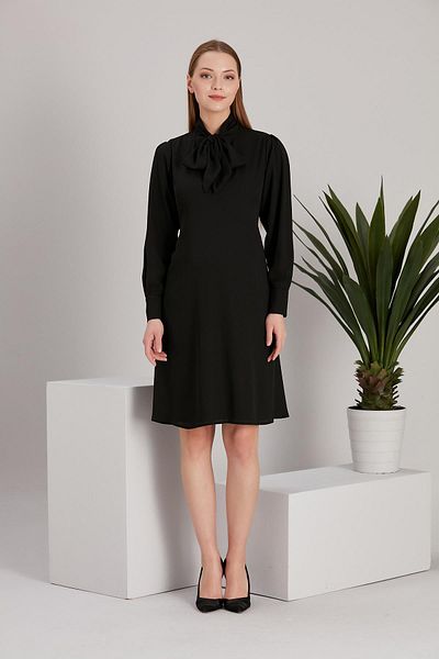 Işşıl Işşil 5065-Foulard Collar Hijab Maternity Clothing Crep Tunic-Dress