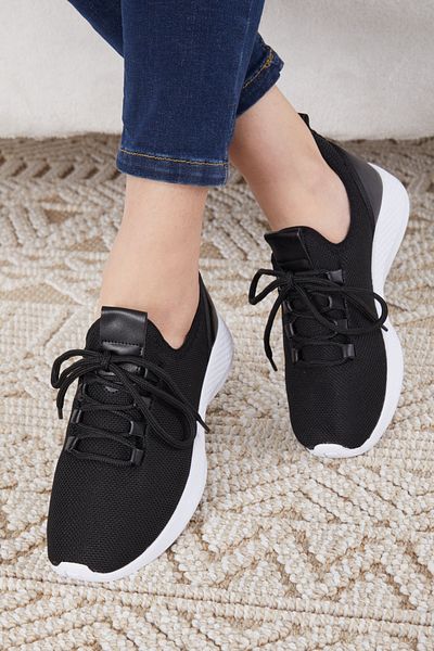 TOFİSA Women's Black White Sneakers - 27071