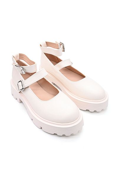 Tmall Pantofi casual de dama,Din piele ecologica,P1243,Bej