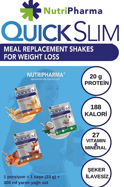 NUTRIPHARMA مخفوقات سريعة ونحيفة بديلة للوجبات - 30 كيسًا - صندوق استوائي مختلط - مخفوقات البروتين لفقدان الوزن