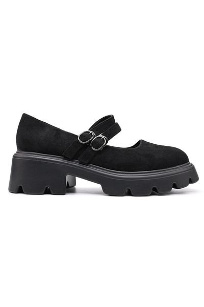 Tmall Women's casual shoes, Made of eco-leather suede, P1253, Black