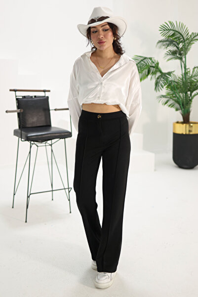 TOFİSA Stripe Detailed Sports Trousers Black - 27084