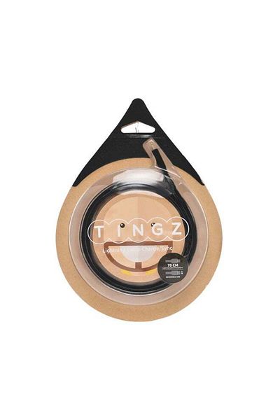 Tingz Silicon Cable MFI Lightning To USB Cable Black