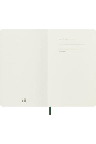 Moleskine Caiet verde mersin cu dungi L Copertă moale