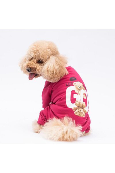 Pawstar Go Teddy Bear Cat Dog Pajamas - Cat Dog Jumpsuit - Cat Dog Outfit