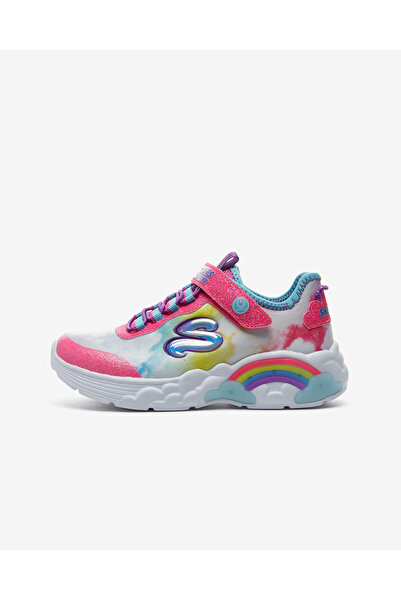 SKECHERS Rainbow Racer Büyük Kız Çocuk Pembe Işıklı Spor Ayakkabı 302300l Pkmt