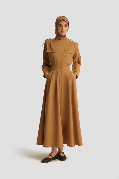 Armine Epaulette Suit 25Y6023 Sahara