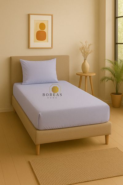 Boreas Home Cozy Ranforce Single Fitted Sheet and Pillowcase Set (100X200)