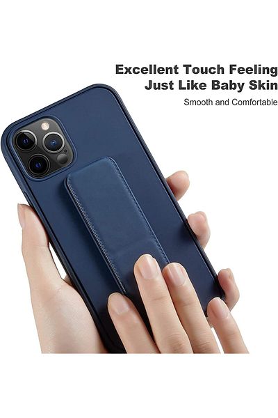 Generic Case Cover For iPhone 13 Pro with Magnetic Stand & Holder, Premium Silicone Hand Strap and Grip