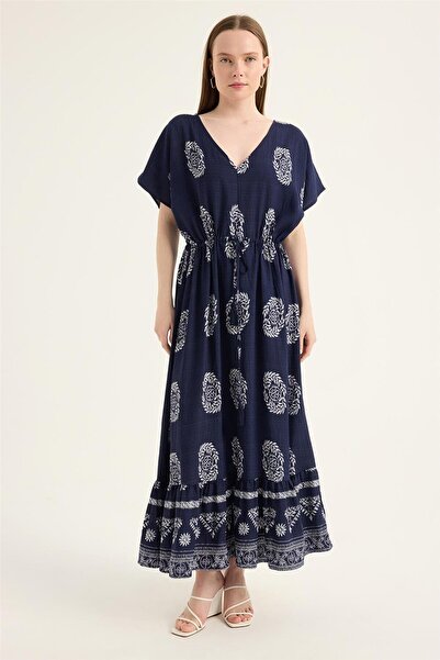 HomeStore V-Neck Patterned Dress