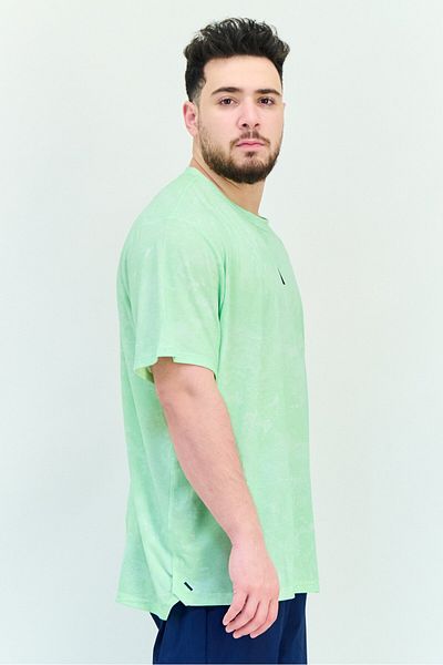 adidas Men Sportswear Fit Short Sleeve Power Workout Training T-Shirt, Light Green
