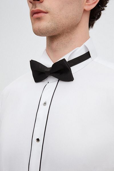 D'S Damat Πουκάμισο Ds Damat Slim Fit Λευκό Απλό Σμόκιν